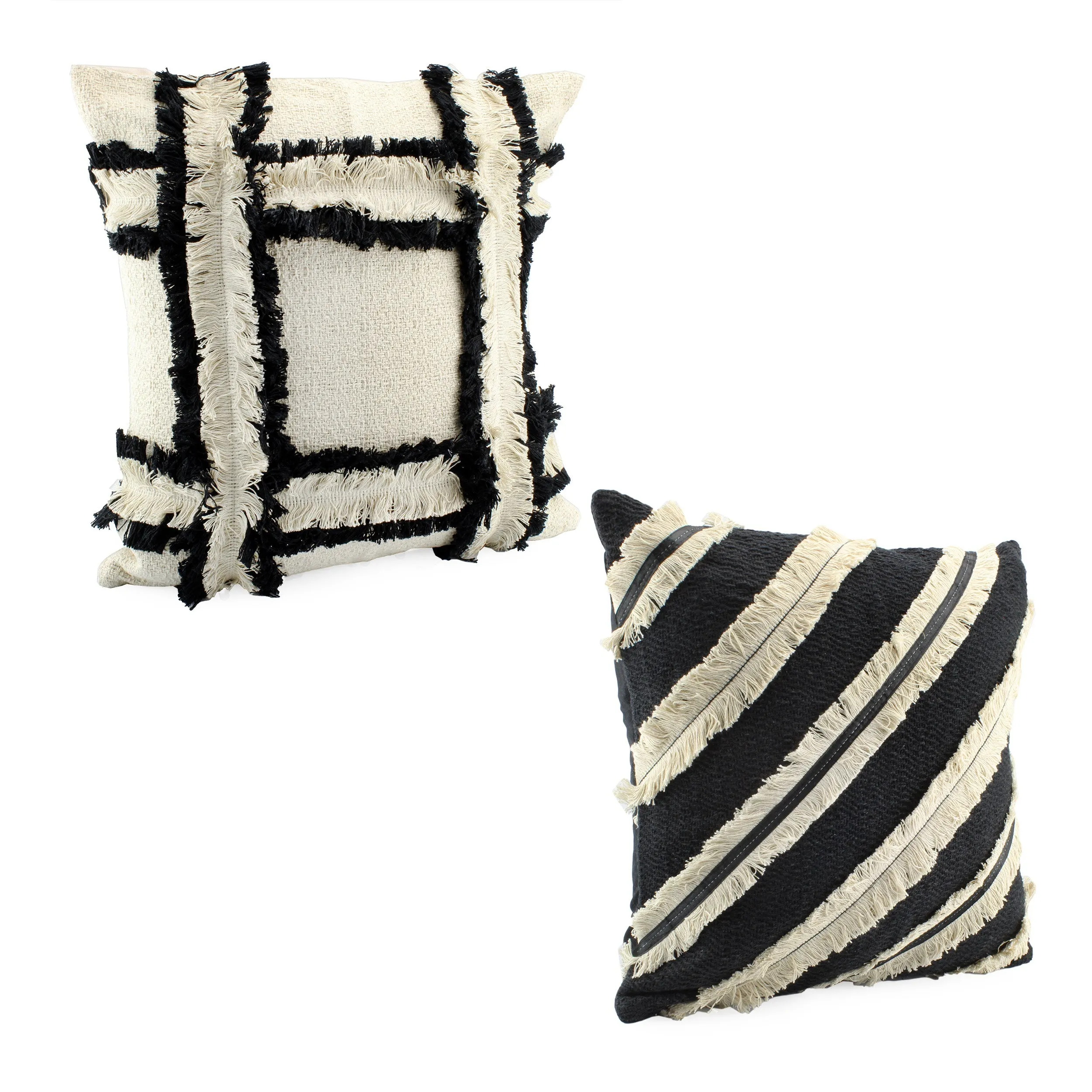 AuldHome Boho Farmhouse Throw Pillow Covers