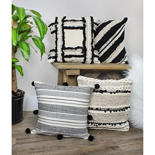AuldHome Boho Farmhouse Throw Pillow Covers