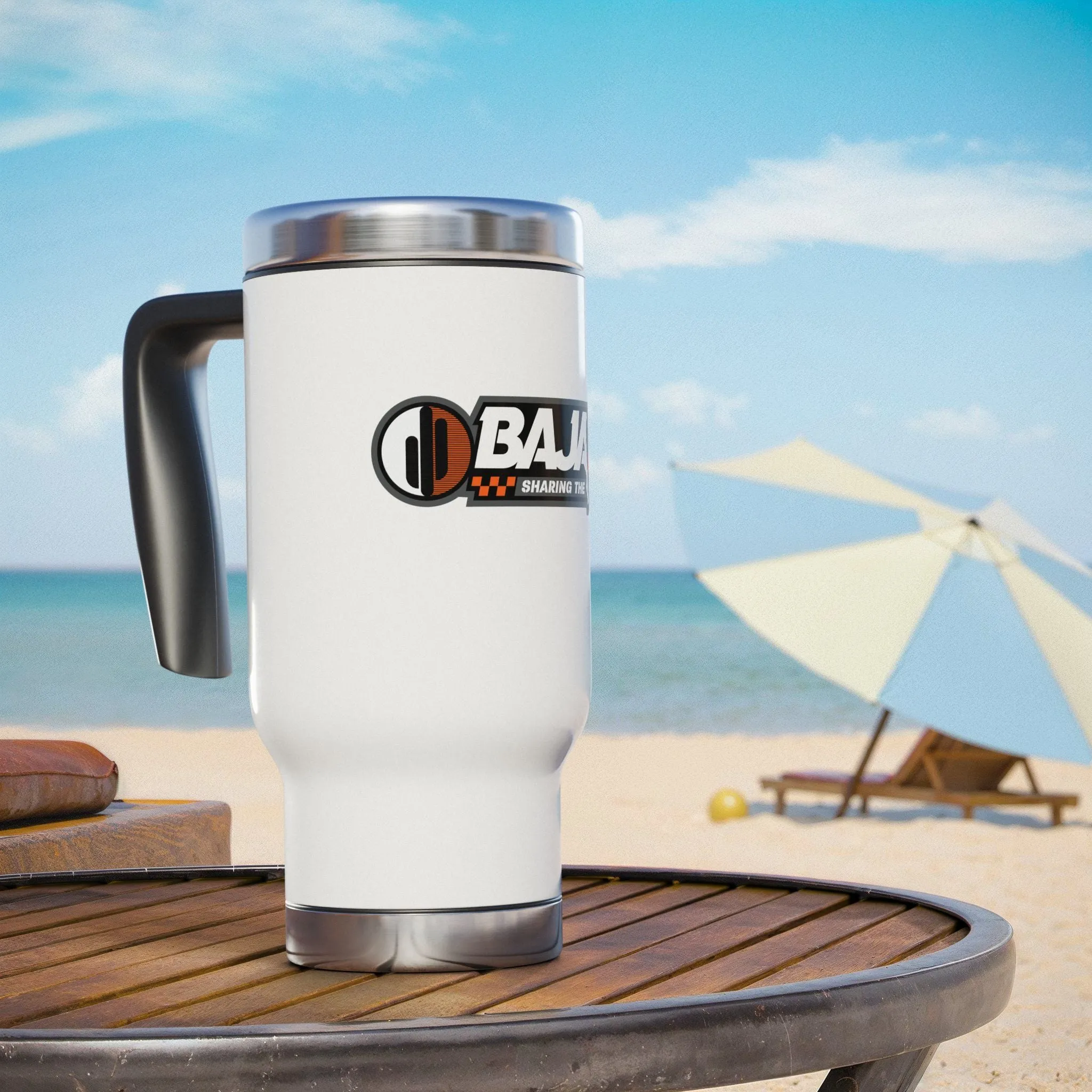 Baja HQ Sharing the Stoke 14oz Stainless Steel Travel Mug