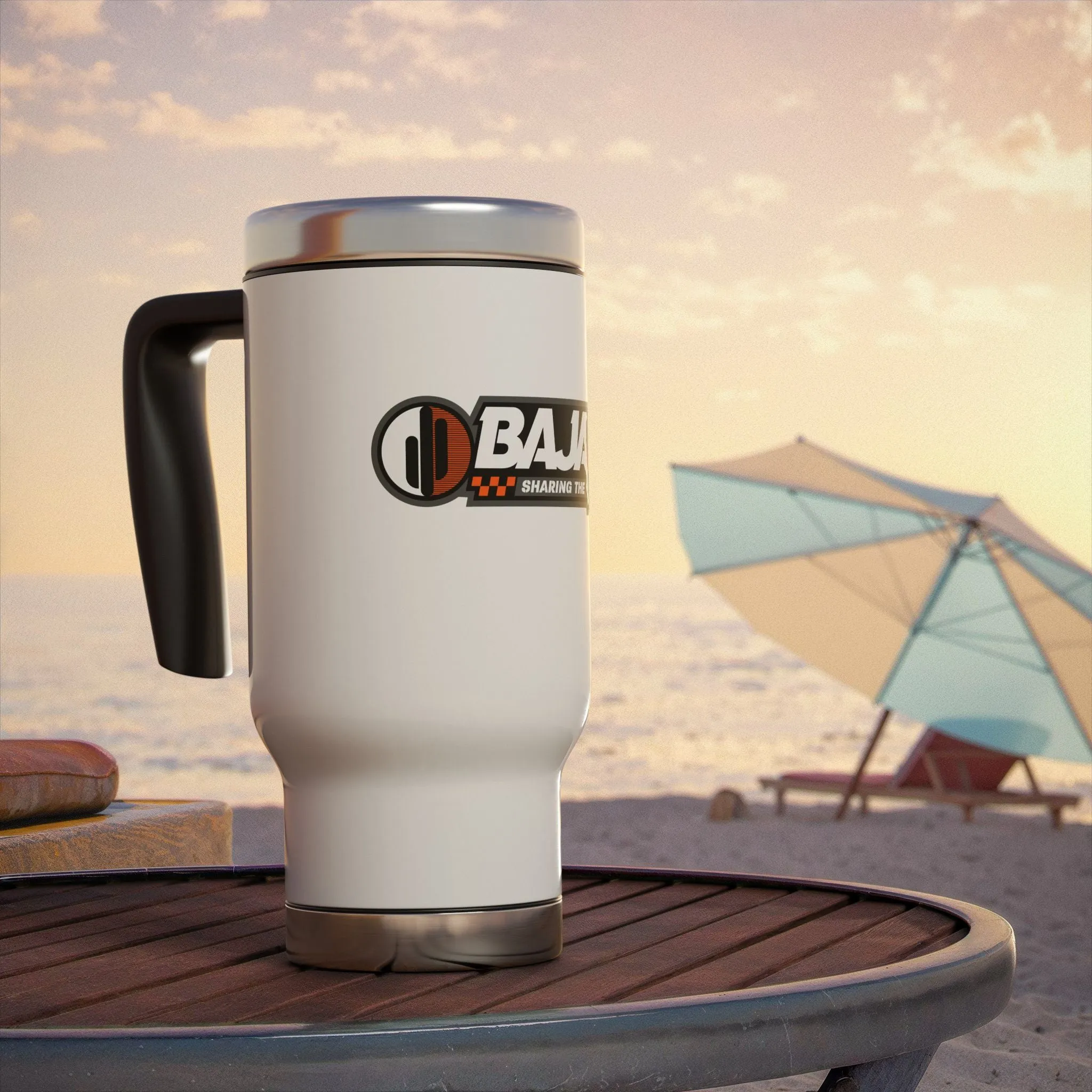 Baja HQ Sharing the Stoke 14oz Stainless Steel Travel Mug