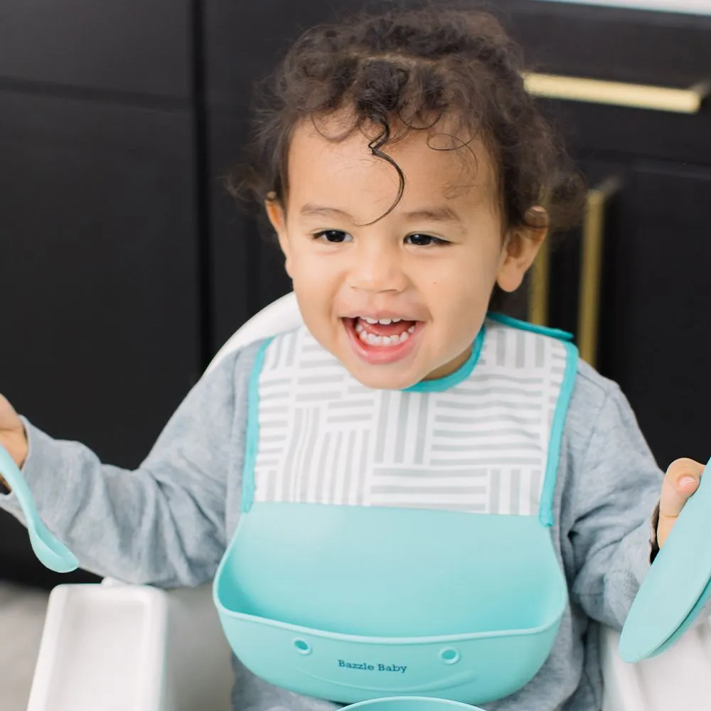 Bazzle Baby Foodie®  Bib With Print 2-Pack: Geo Confetti