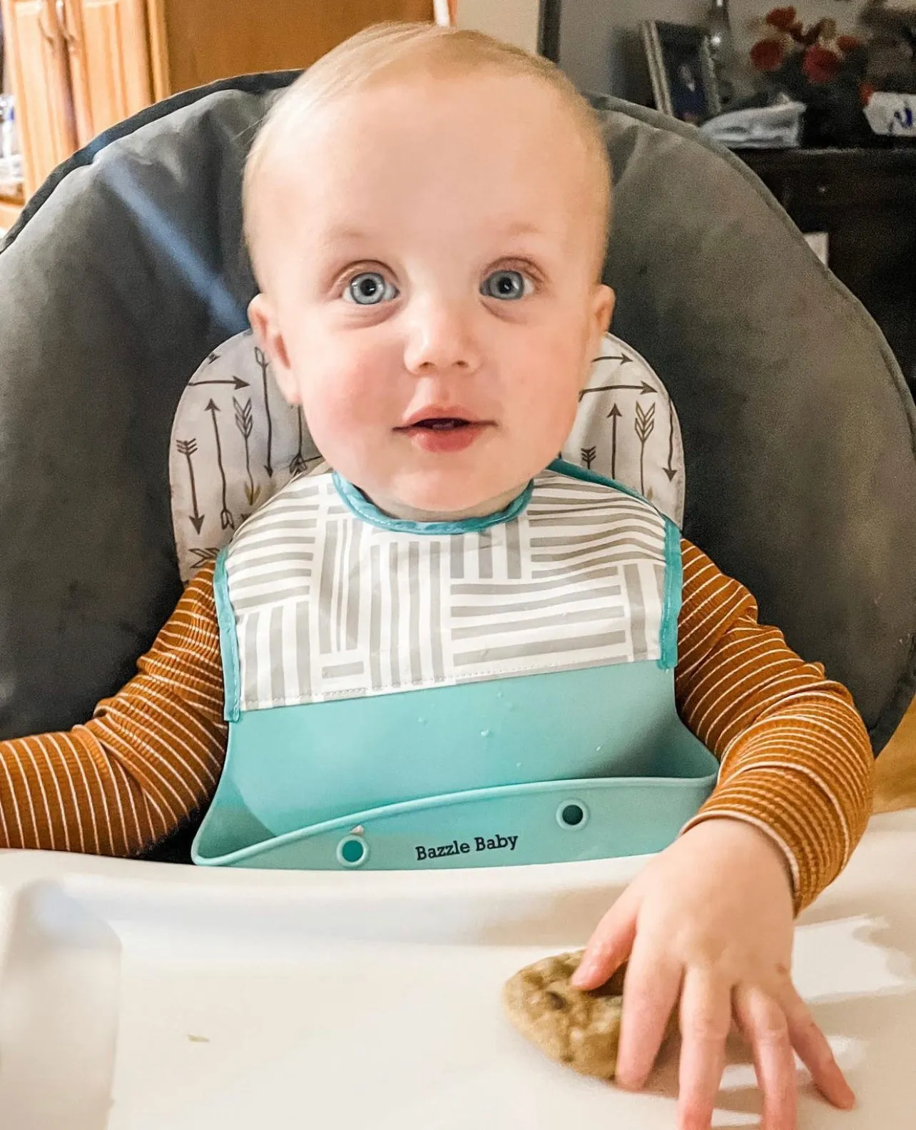 Bazzle Baby Foodie®  Bib With Print 2-Pack: Geo Confetti