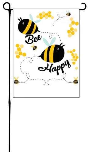 Bee Happy Garden Flag