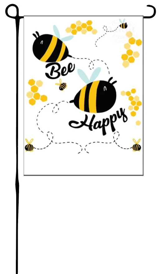 Bee Happy Garden Flag