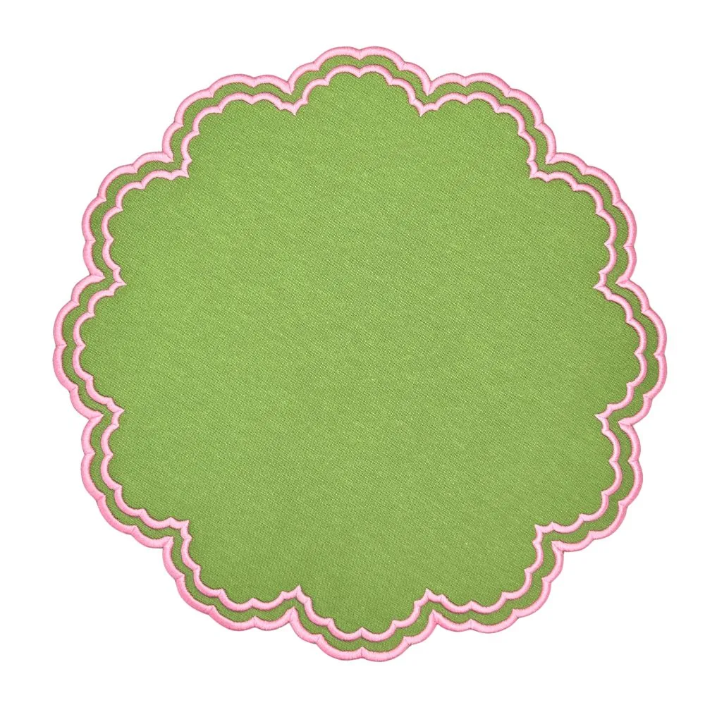 Bettina Placemat - Green & Pink (Set of 4)