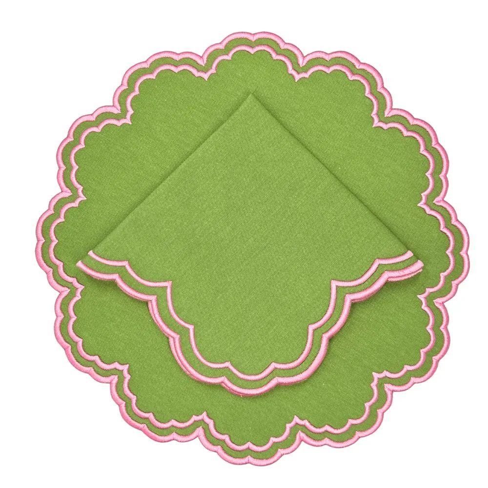 Bettina Placemat - Green & Pink (Set of 4)