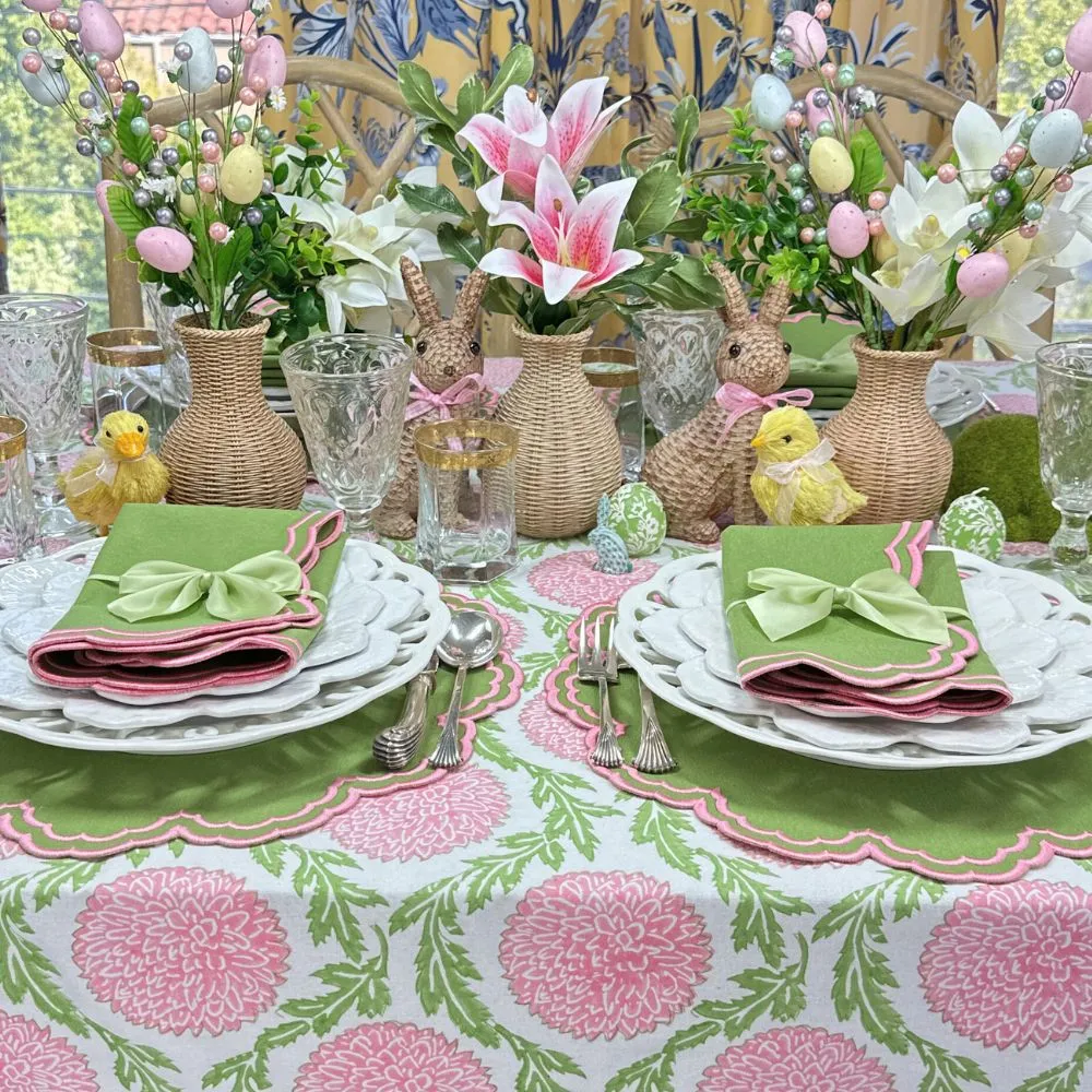 Bettina Placemat - Green & Pink (Set of 4)