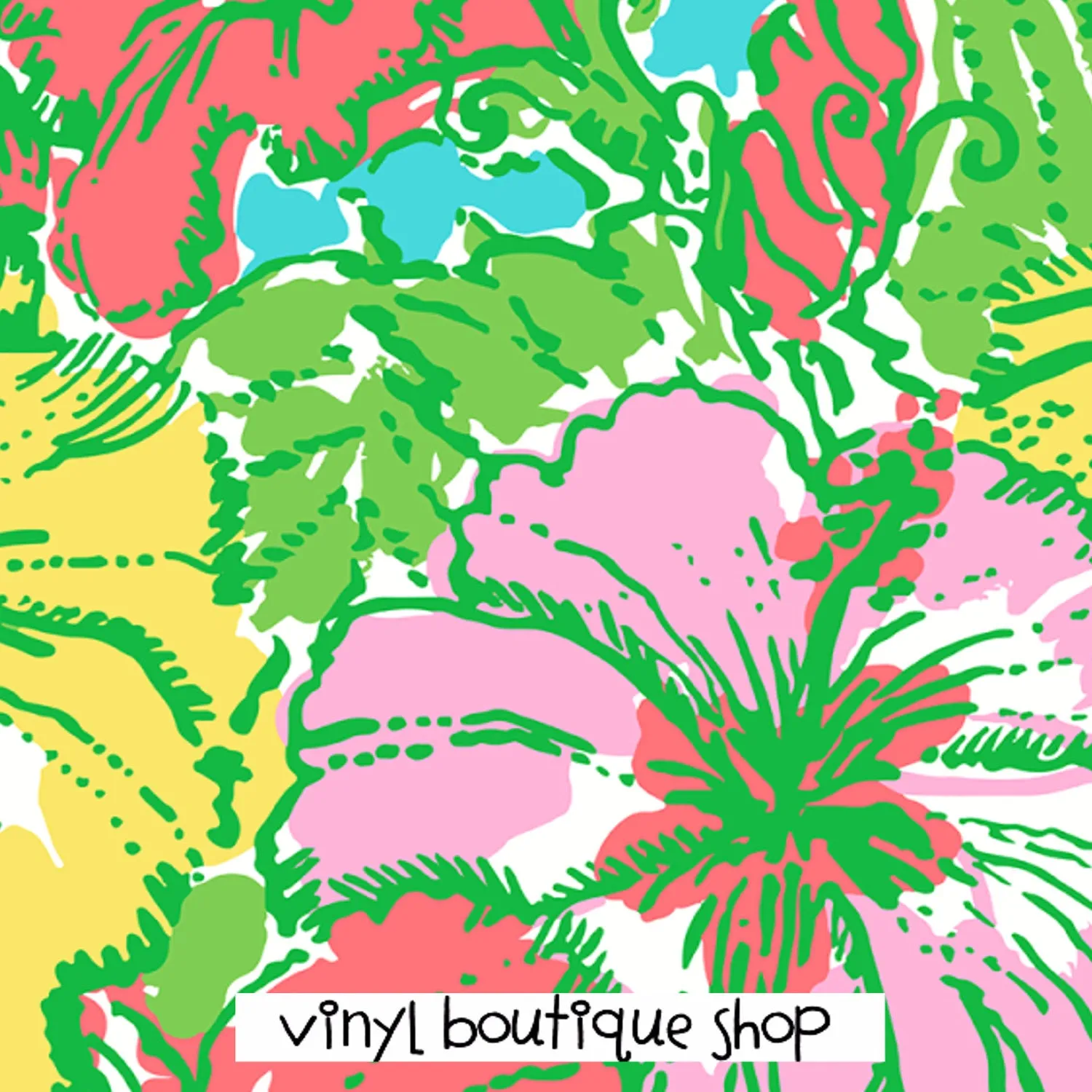 Big Flirt Print Lilly Inspired Printed Patterned Craft Vinyl