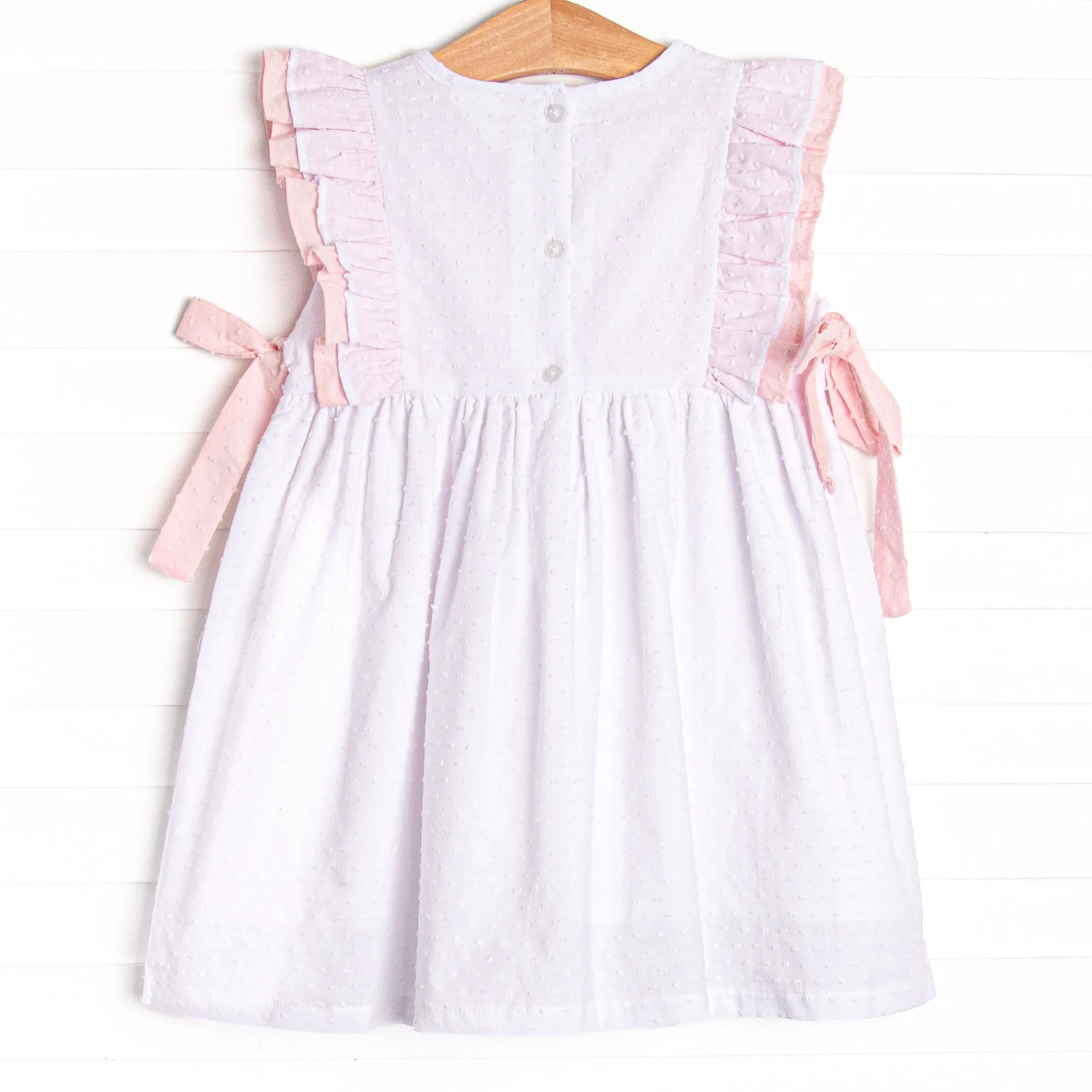 Big Sister Embroidered Dress, White