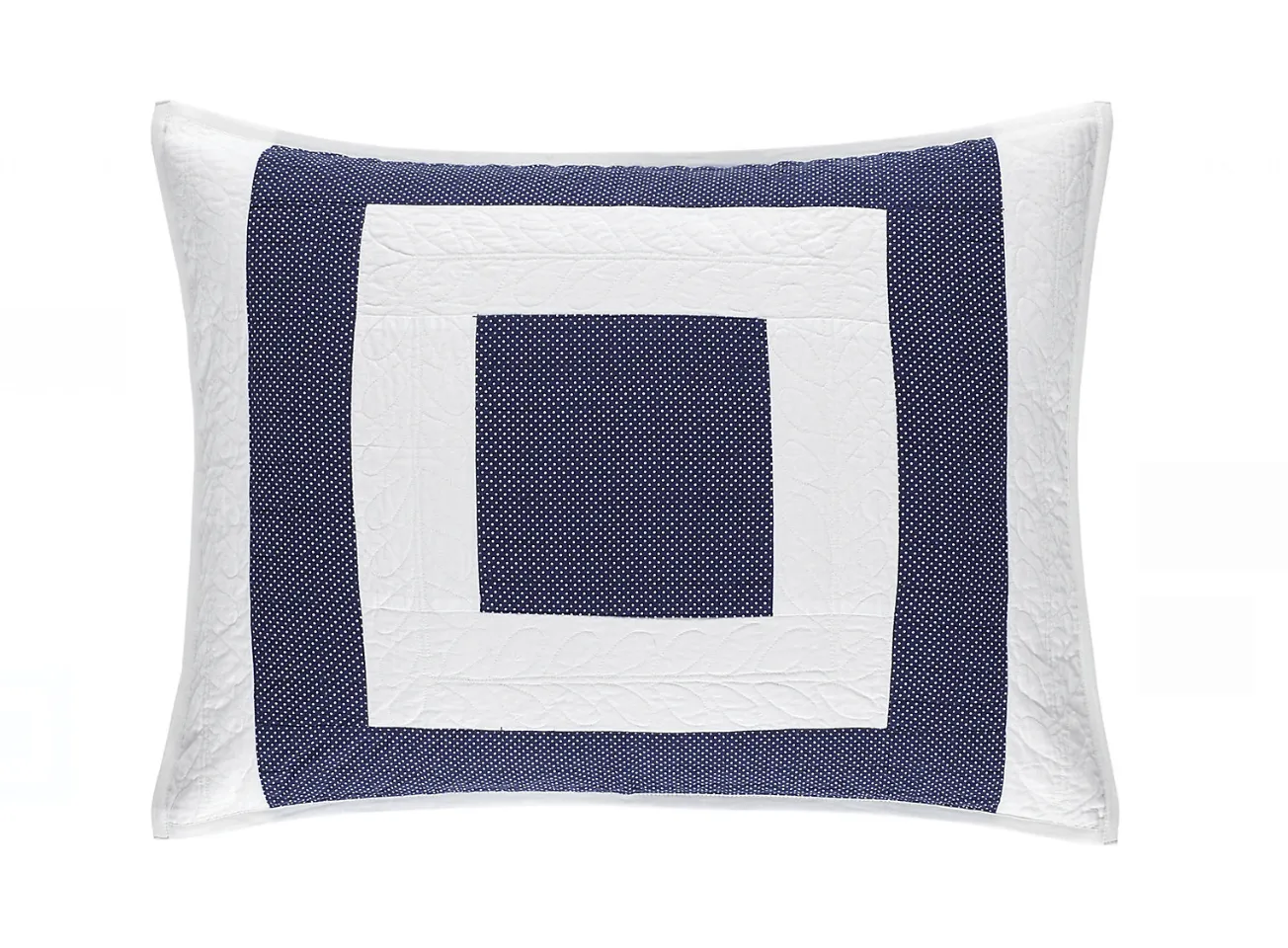 Birch Point Navy Quilted Sham