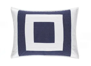 Birch Point Navy Quilted Sham