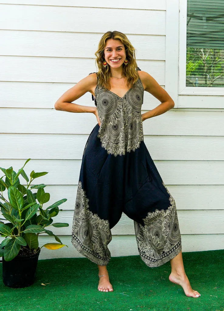 Black Lotus Boho Jumpsuit