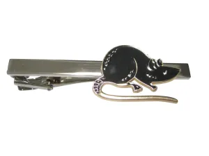 Black Toned Rat Tie Clip
