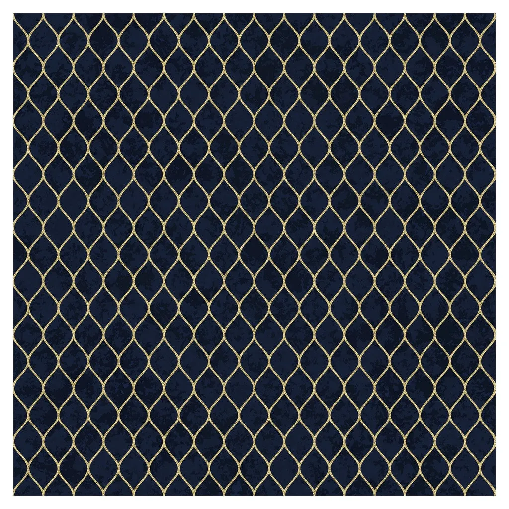 Blue Moroccan Glitter Heat Transfer Vinyl Sheet