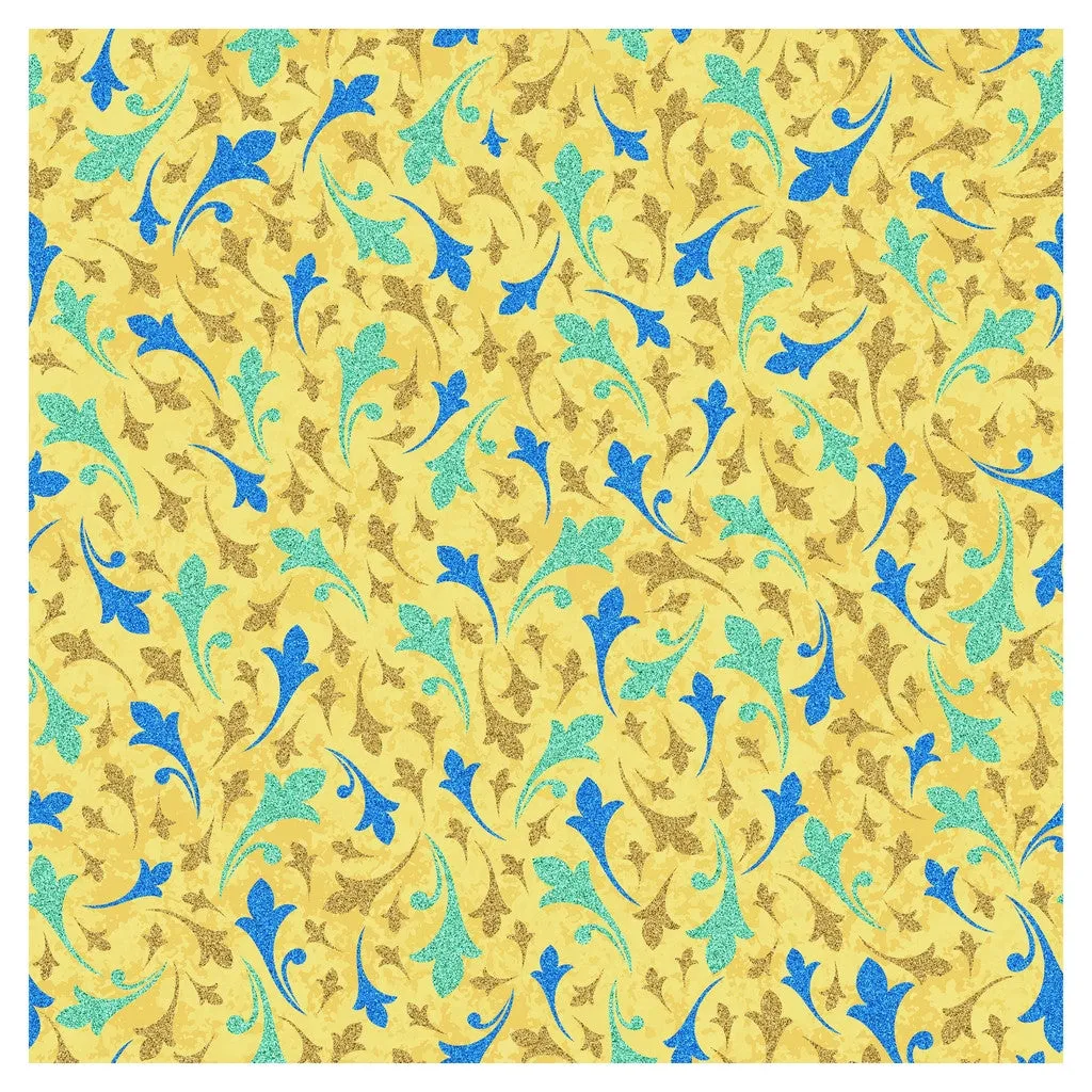 Blue Moroccan Glitter Heat Transfer Vinyl Sheet