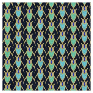 Blue Moroccan Glitter Heat Transfer Vinyl Sheet