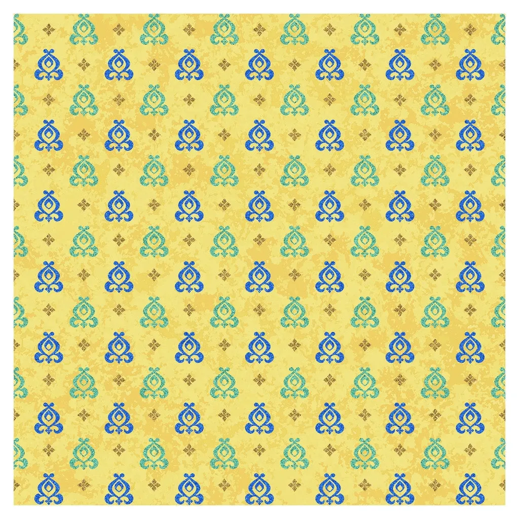 Blue Moroccan Glitter Heat Transfer Vinyl Sheet