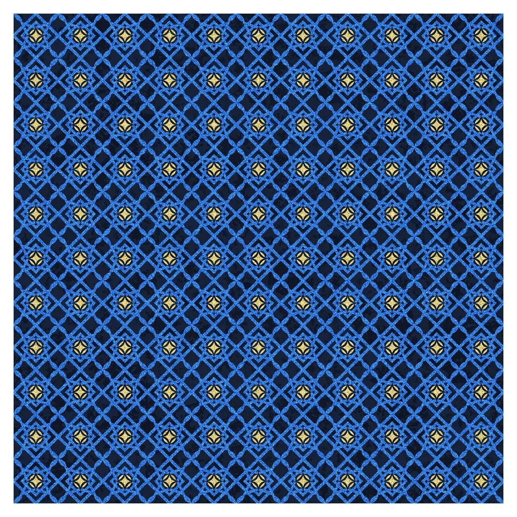 Blue Moroccan Glitter Heat Transfer Vinyl Sheet
