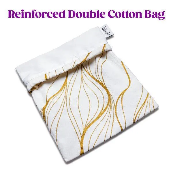 Blush Embrace White & Gold Toy Storage Bag