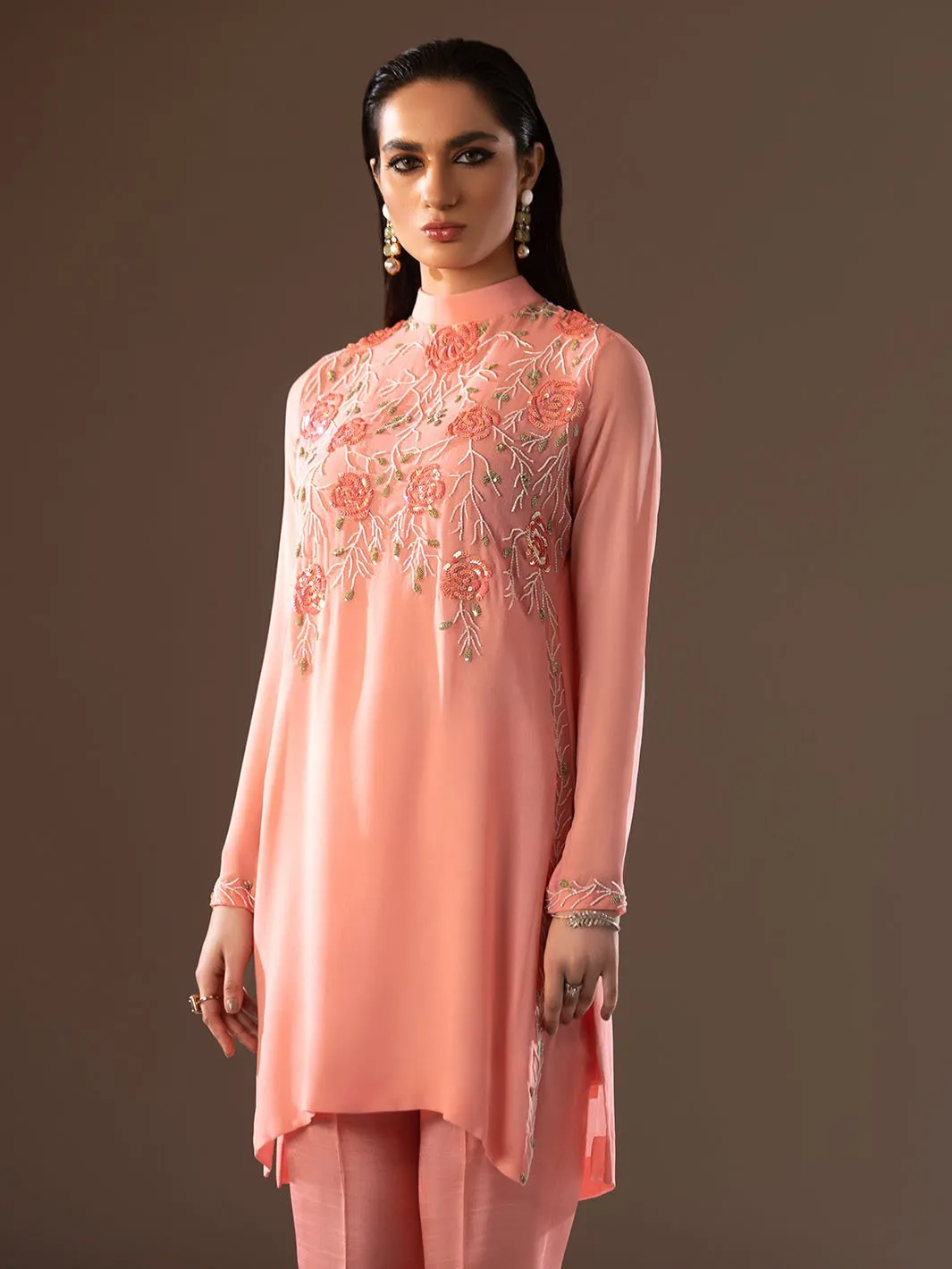 Blush | Mohtaram NUUR Luxury PRET Collection 2022 | Stitched Silk Suits