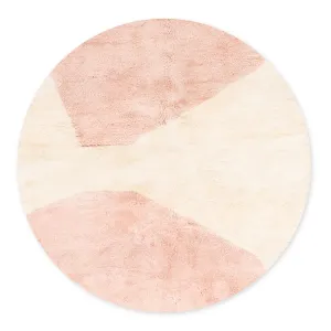 Blushing Petals Round - Luxury Shag Moroccan Rug