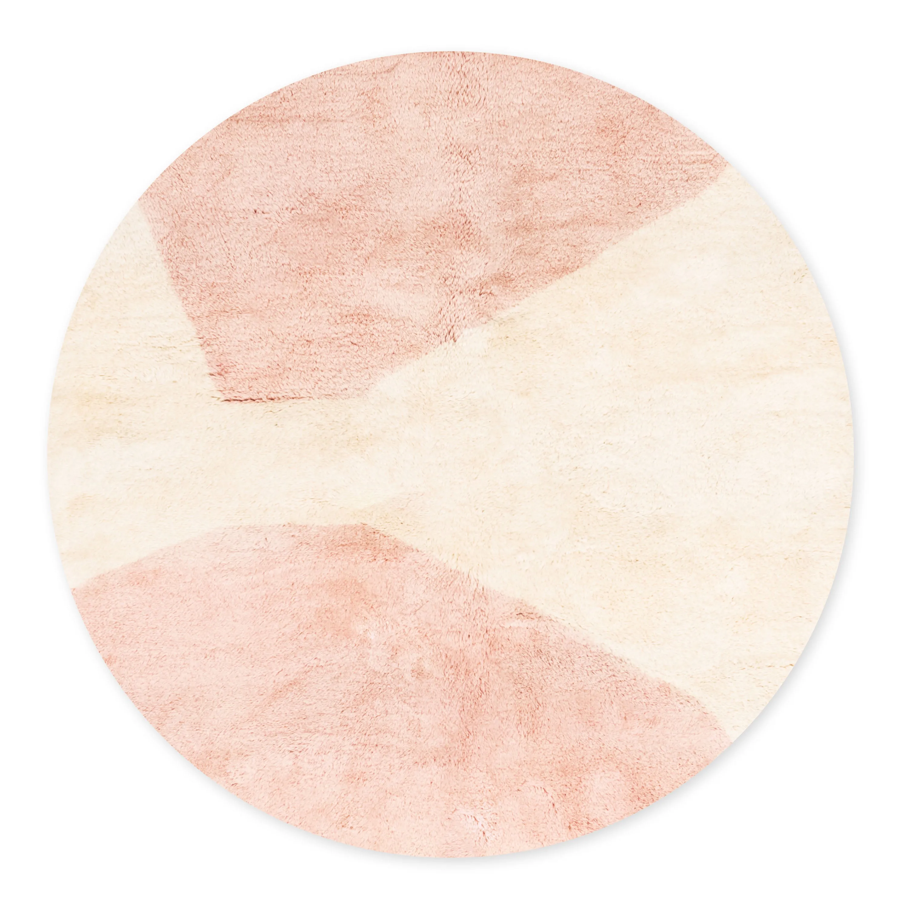 Blushing Petals Round - Luxury Shag Moroccan Rug
