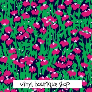 Bomber Blue Hush Lilly Inspired Printed Patterned Craft Vinyl