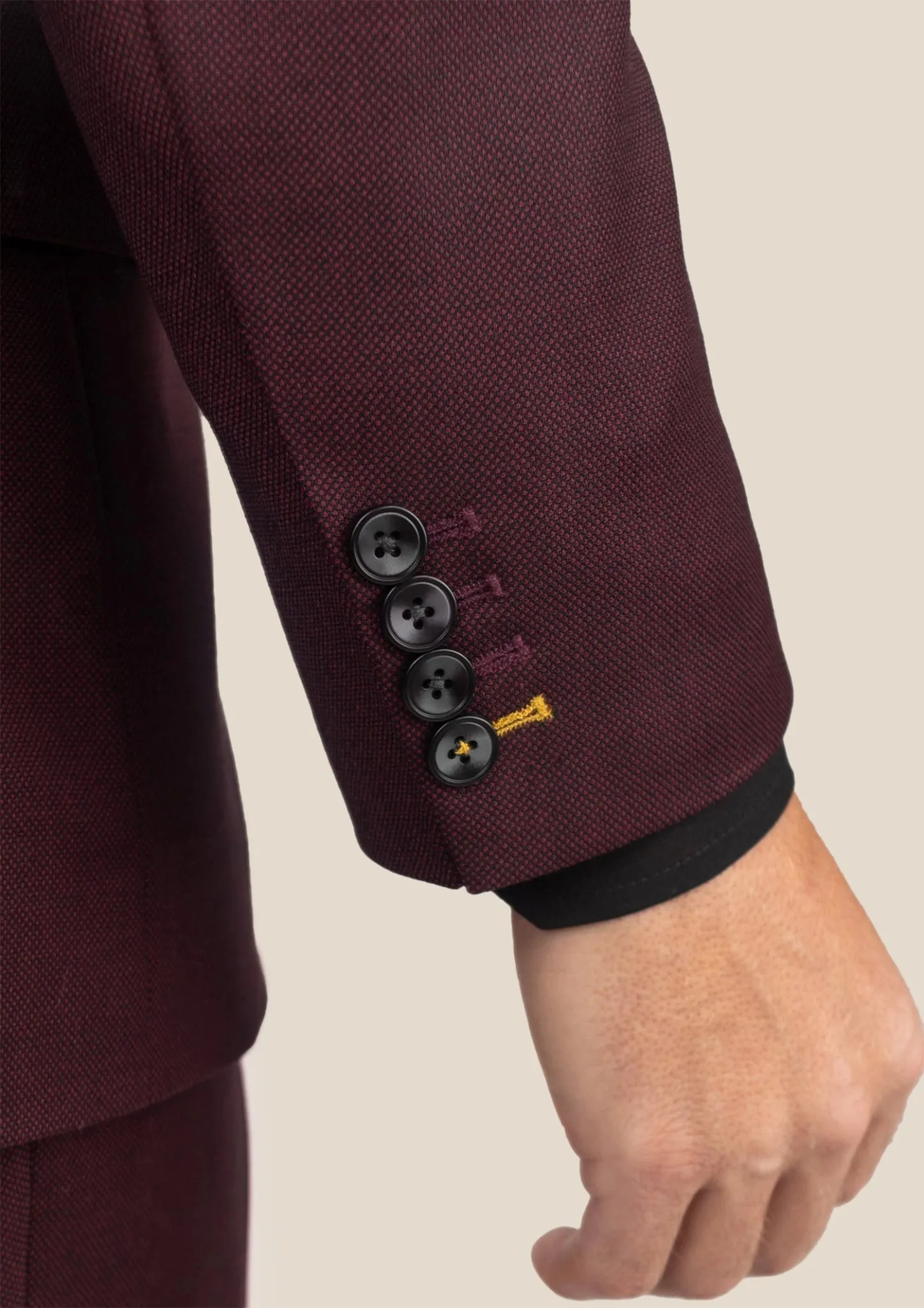 Bowery Deep Burgundy Birdseye Suit