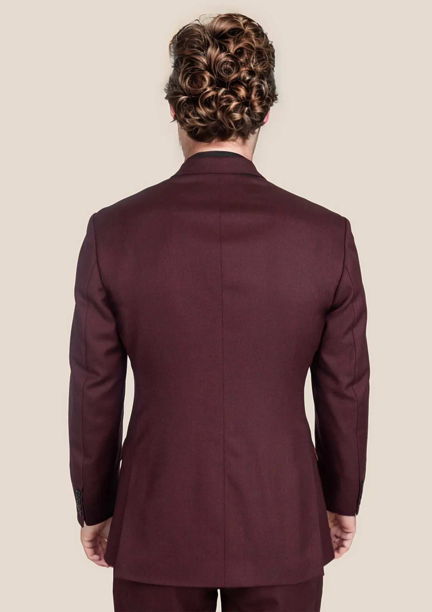 Bowery Deep Burgundy Birdseye Suit