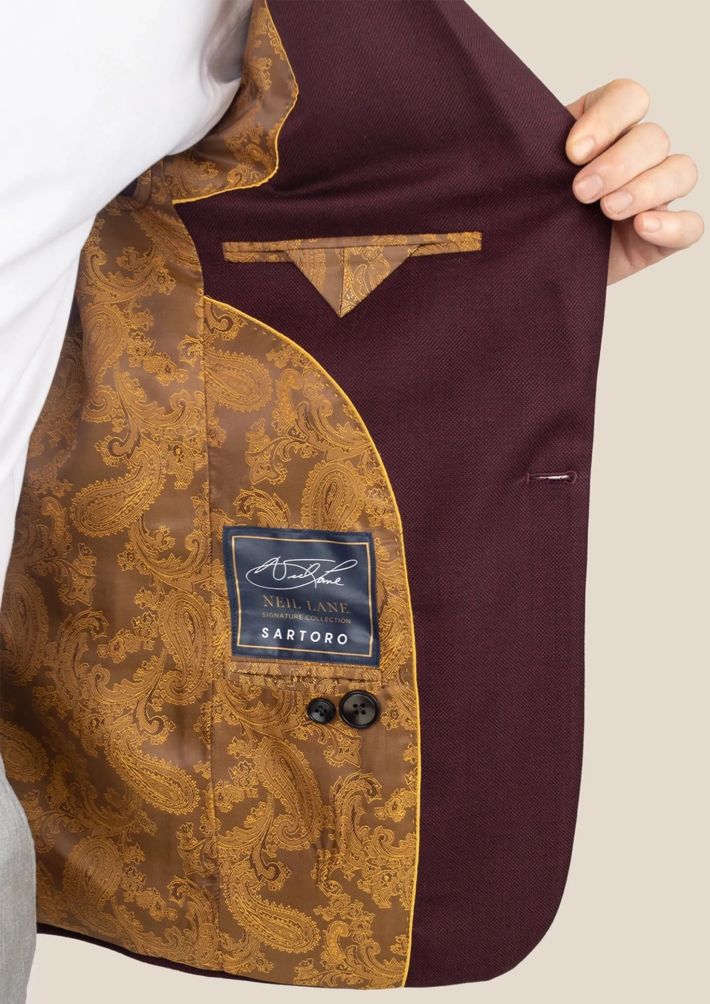 Bowery Deep Burgundy Birdseye Suit