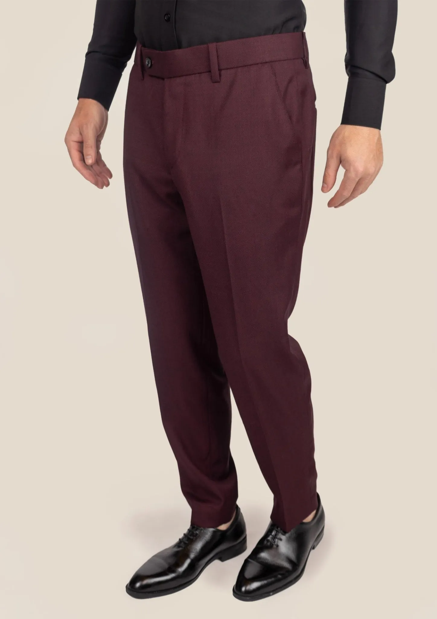 Bowery Deep Burgundy Birdseye Suit