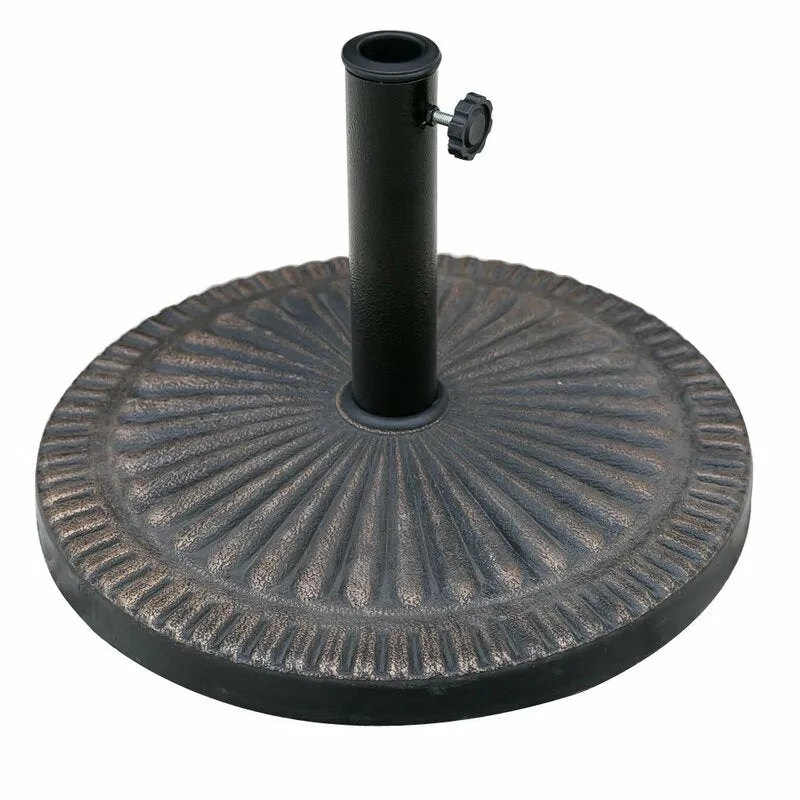 Brand new Konover Resin Free Standing Umbrella Base! Heavy-duty powder-coated steel stem with adjustable tension screw and ring reducers assist to secure most outdoor umbrella pole sizes! Retails $120 