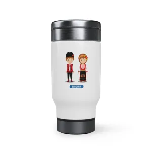Bulgaria Stainless Steel Travel Mug with Handle, 14oz