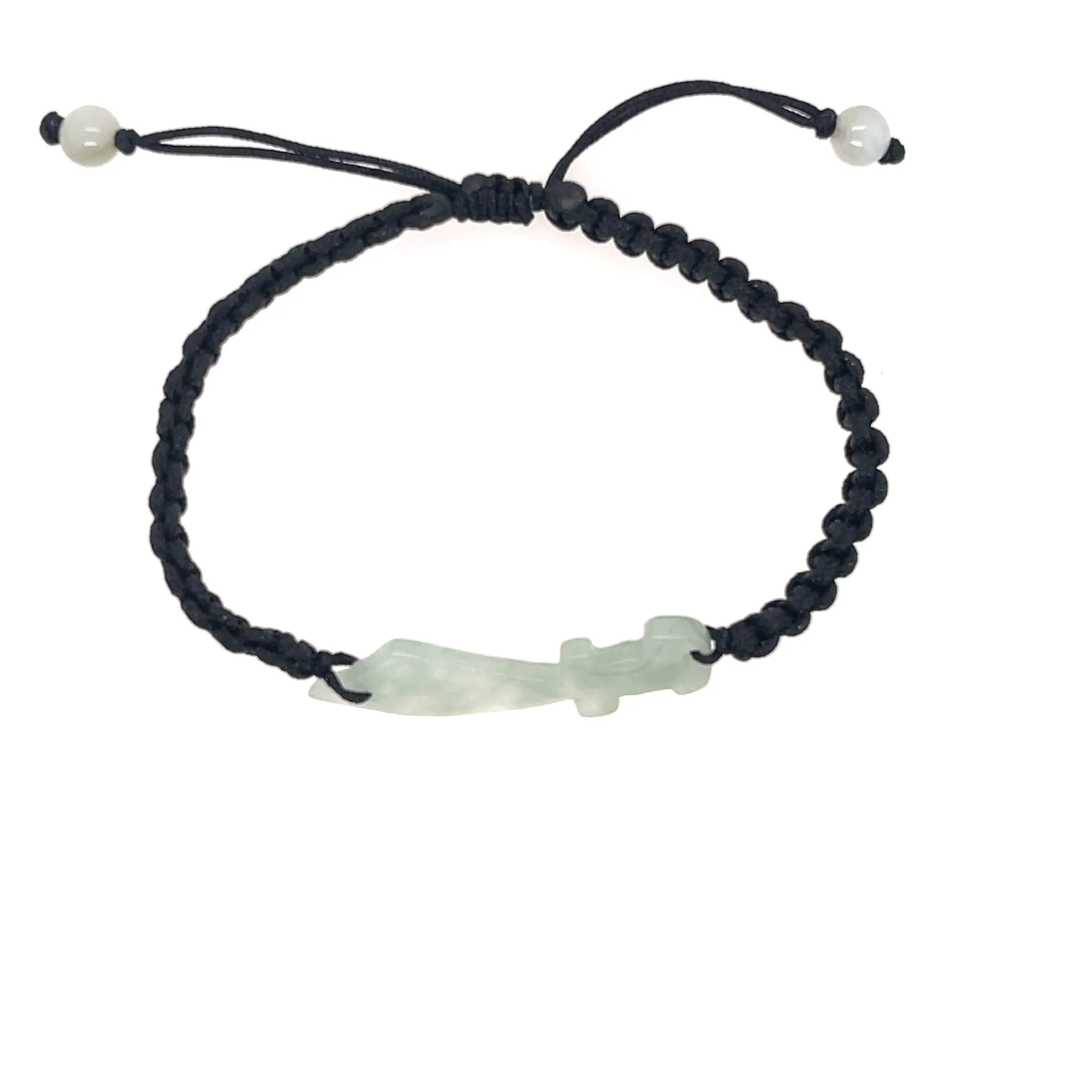 Burmese Jadeite Fire Sword Silk Bracelet