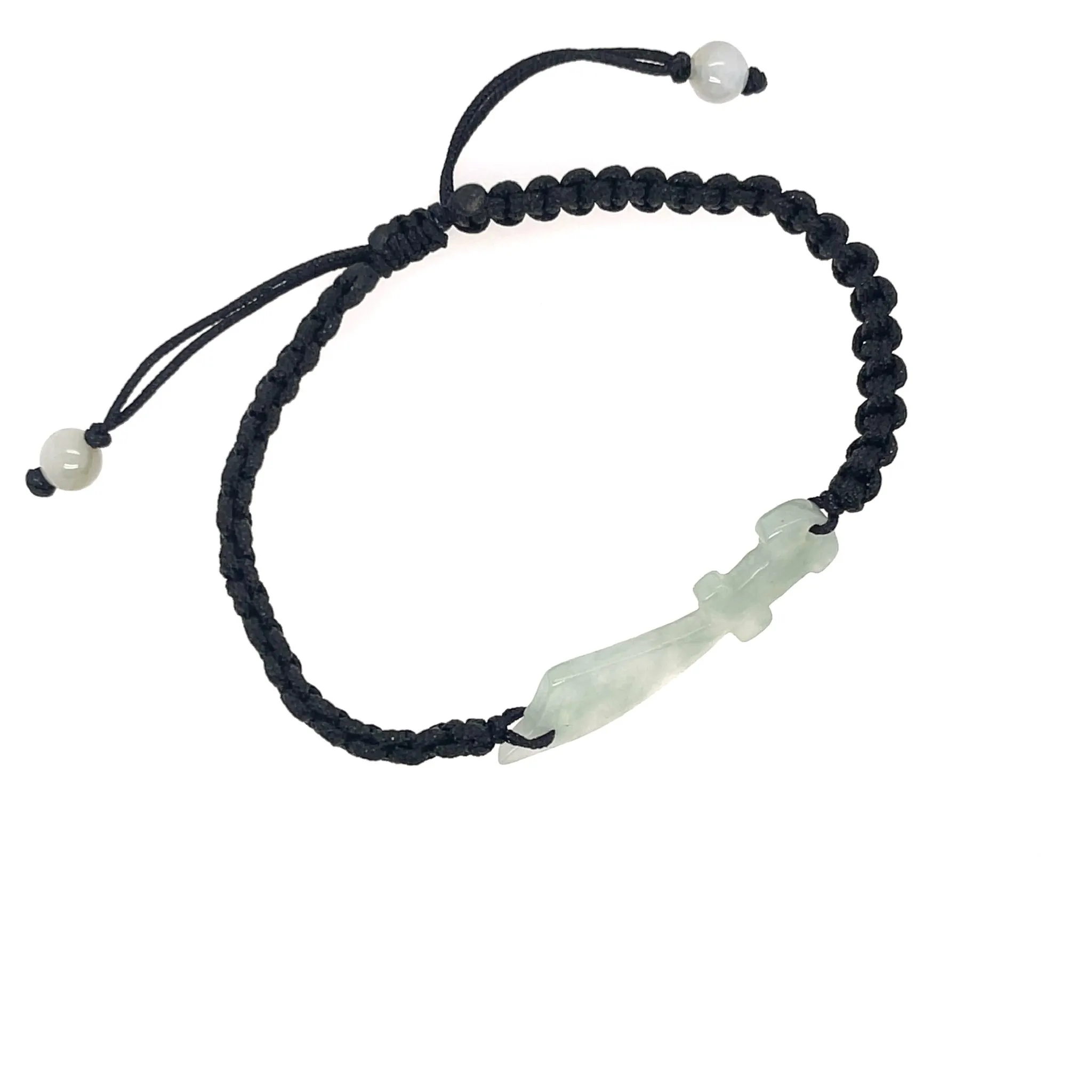 Burmese Jadeite Fire Sword Silk Bracelet