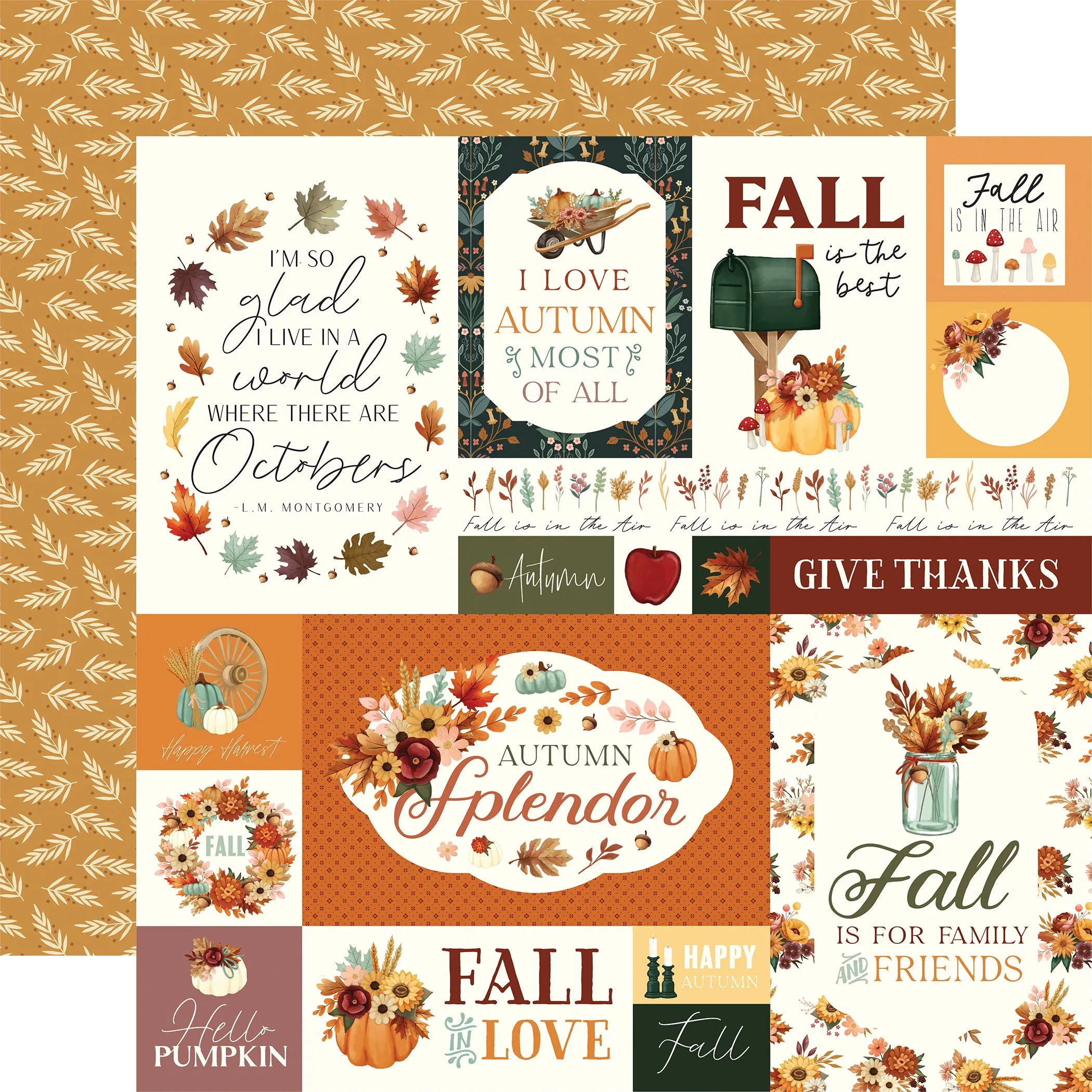 Carta Bella - Harvest - 12x12 Single Sheet / Multi Journaling Cards