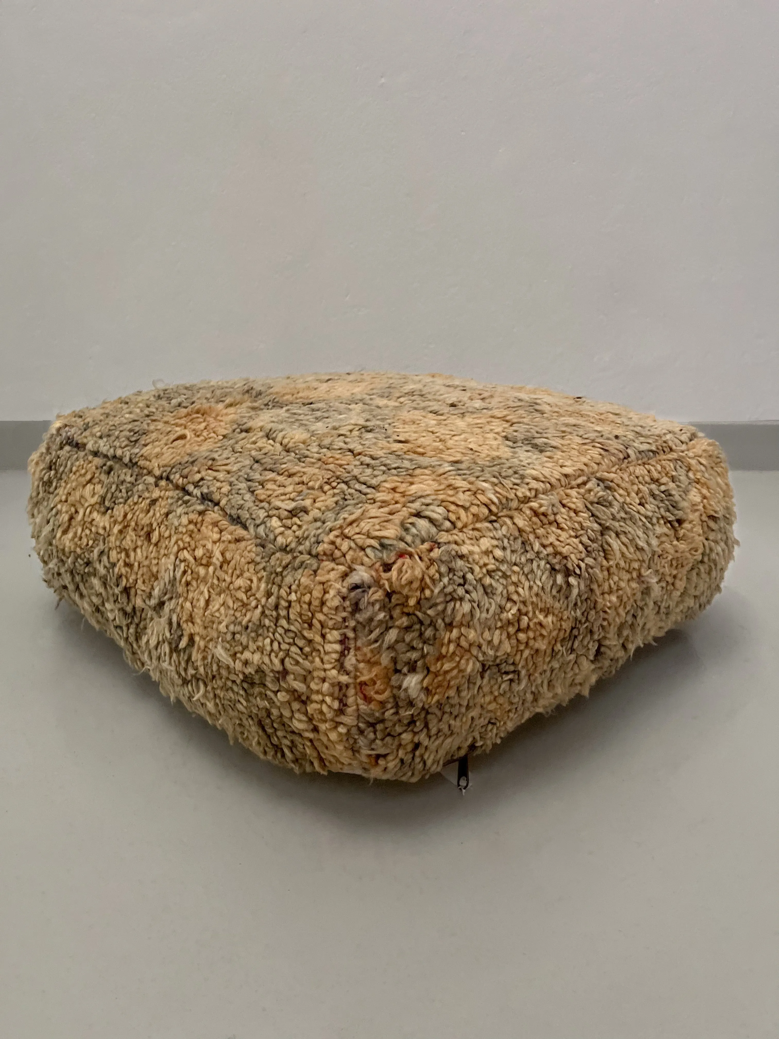 Chichaoua's Vintage Pouf - Honey, Sage Accent