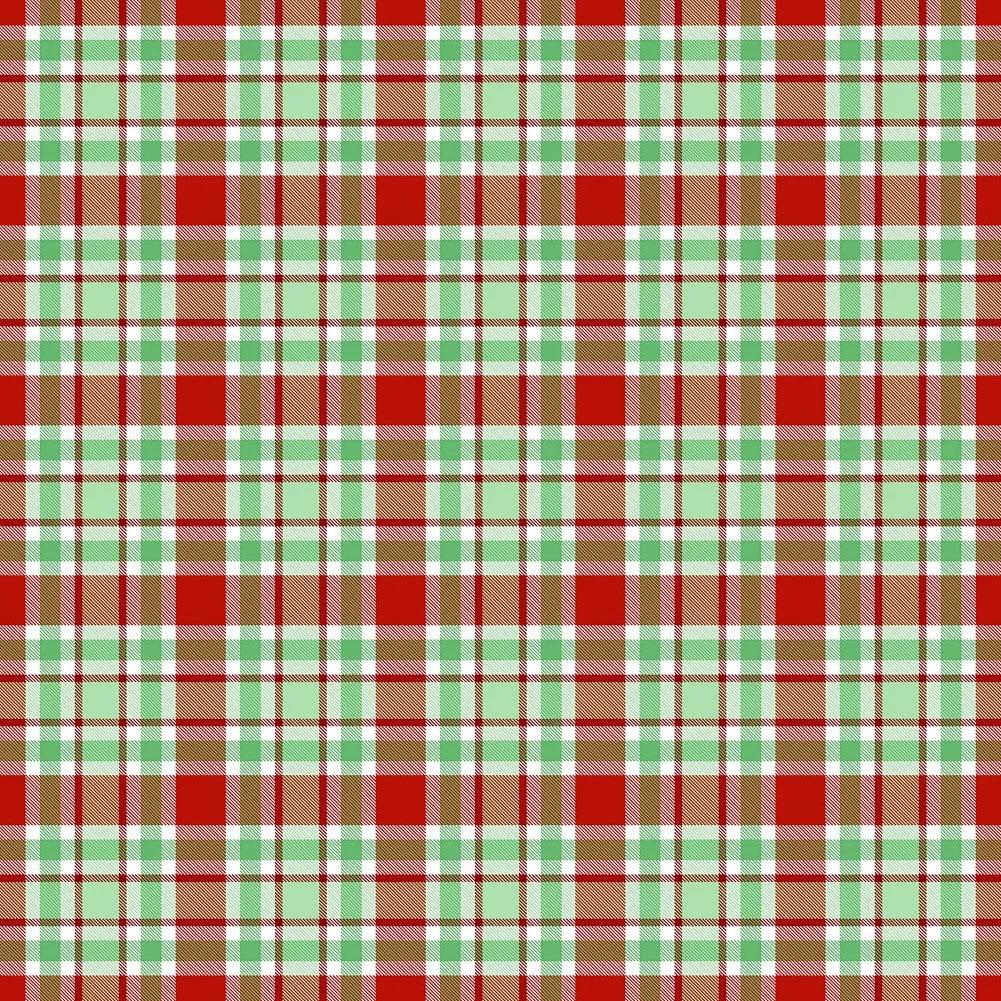 Christmas Plaid Adhesive Vinyl Sheet