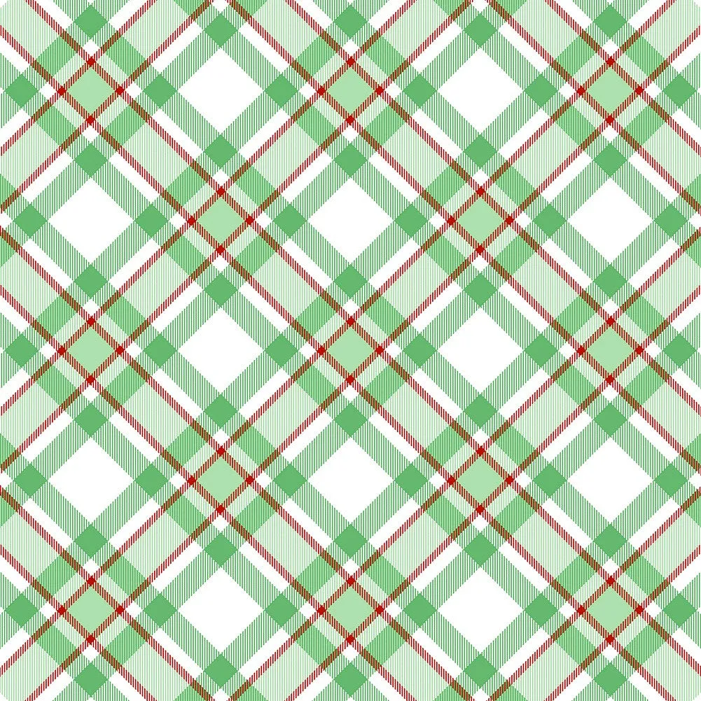 Christmas Plaid Adhesive Vinyl Sheet