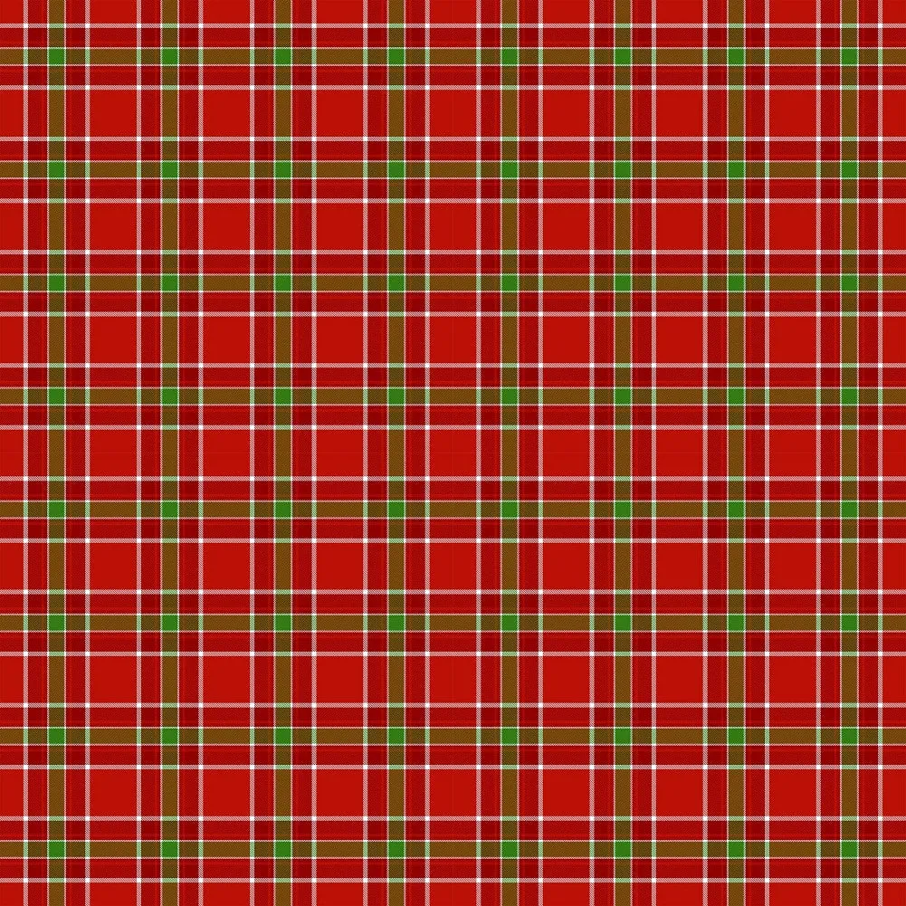 Christmas Plaid Adhesive Vinyl Sheet