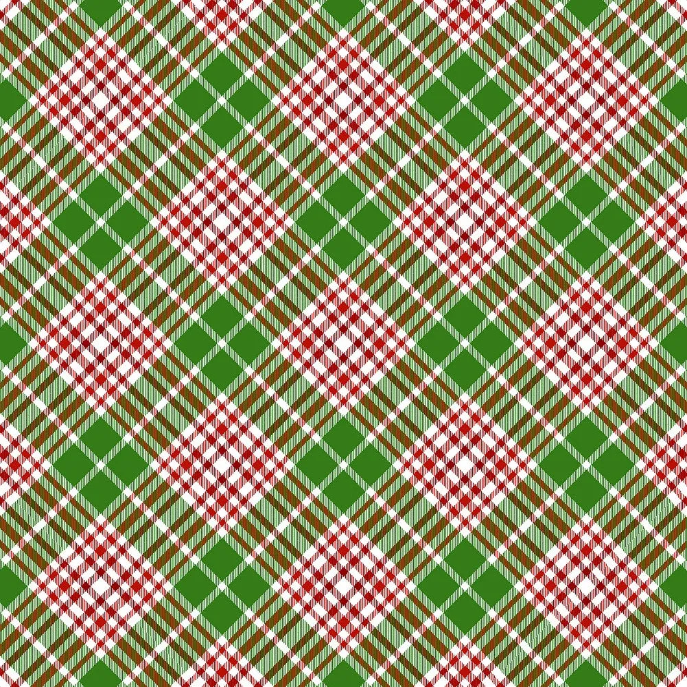 Christmas Plaid Adhesive Vinyl Sheet