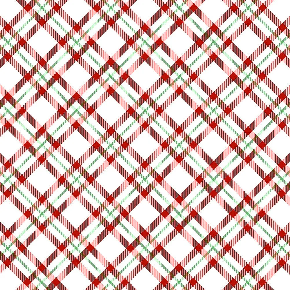 Christmas Plaid Adhesive Vinyl Sheet