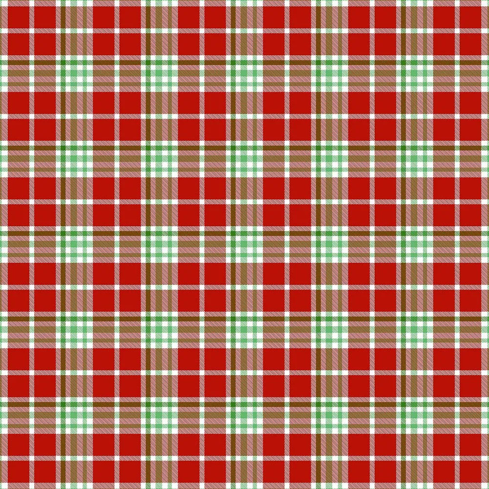 Christmas Plaid Adhesive Vinyl Sheet
