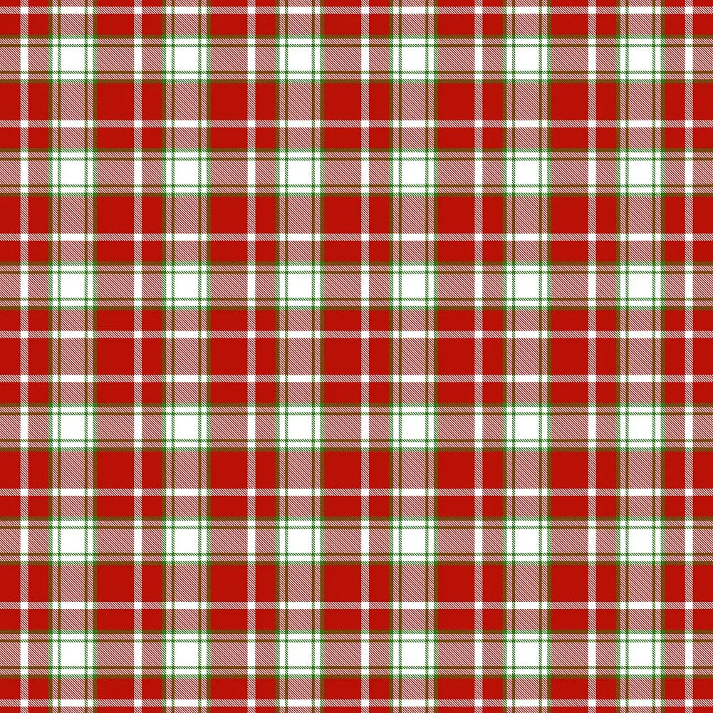 Christmas Plaid Adhesive Vinyl Sheet