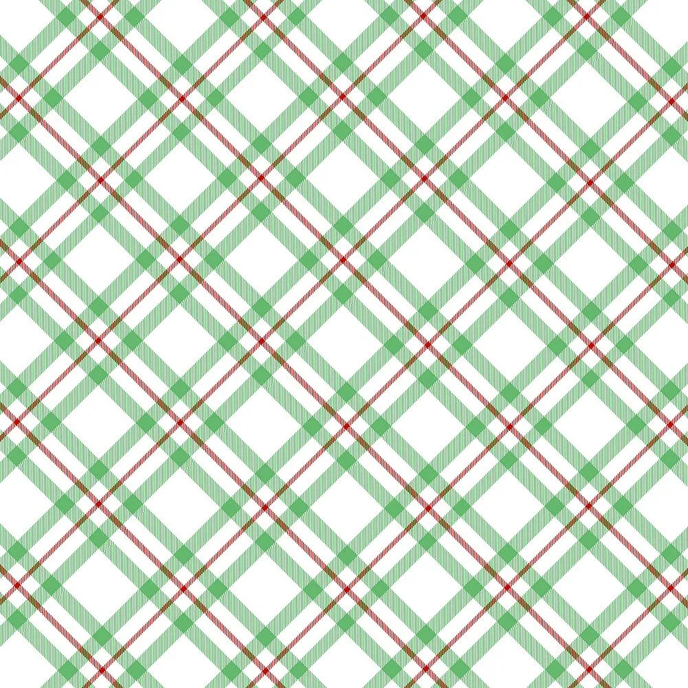 Christmas Plaid Adhesive Vinyl Sheet