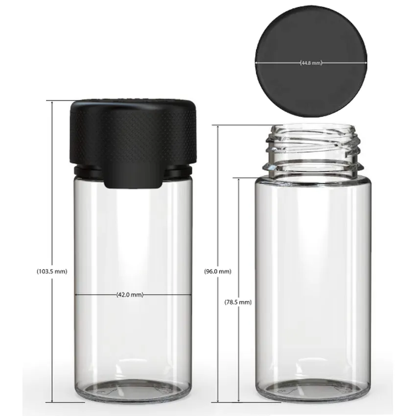 Chubby Gorilla 100Ml Aviator Cr Bottle With Inner Seal & Tamper Evident Break-Off Band (Opaque Black Bottle With Opaque Black Closure) - (400 Count)