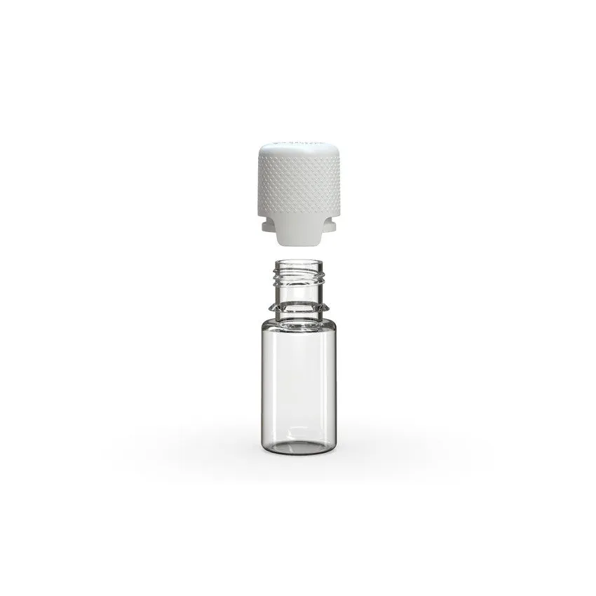 Chubby Gorilla 10Ml Aviator Cr Bottle With Inner Seal & Tamper Evident Break-Off Band (Clear Natural Bottle With Opaque White Closure) - (1000 Count)