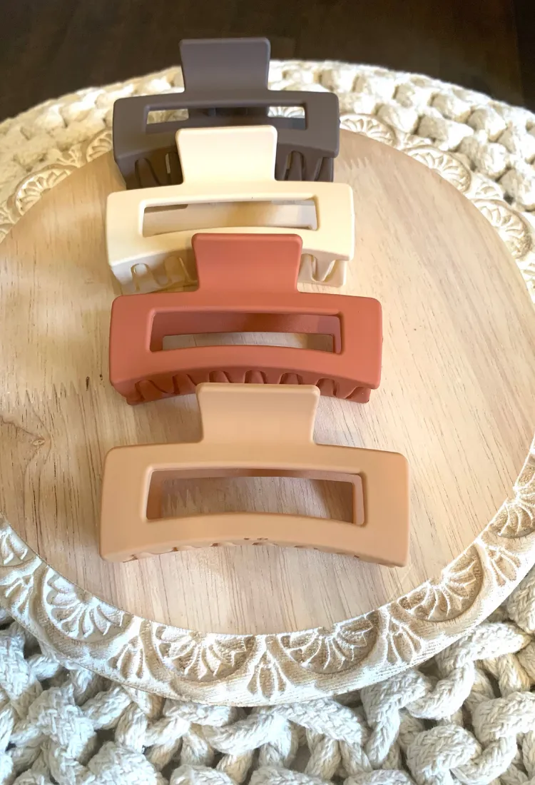 Chunky Hair Claw  4 piece set
