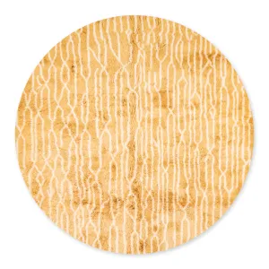 Citrine Dream Round - Luxury Shag Moroccan Rug