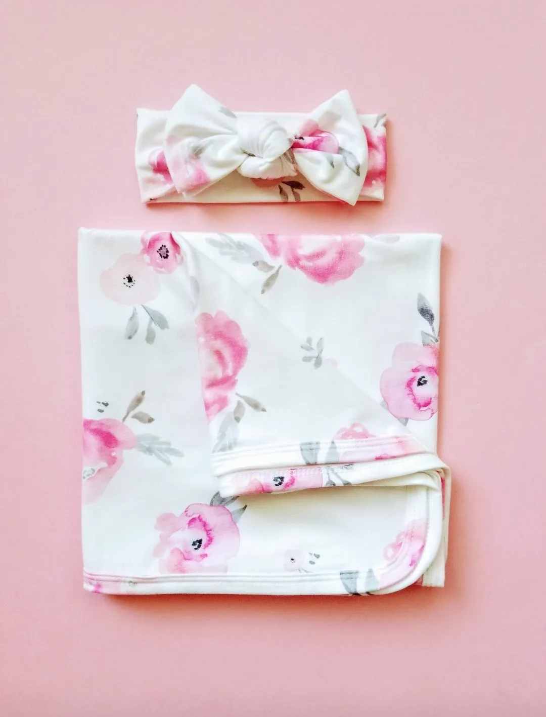 Coco Floral Swaddle Blanket And Headband Set